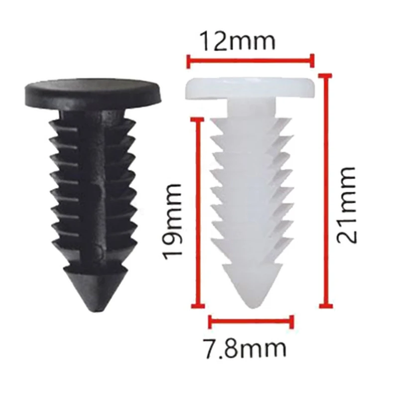 

XIEAILI OEM 20Pcs For 7.8mm Automotive Tree Rivet Barbed Clips Fasteners Car Trunk Fixed Bard Clips For Jeep XA17