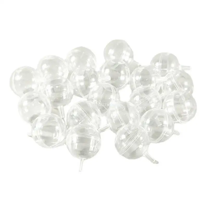 20Pcs Plastic Chocolate Holder Clear Candy Packageing Ball Mini Round Chocolate Box Truffle Holder DIY Bouquet Dropship