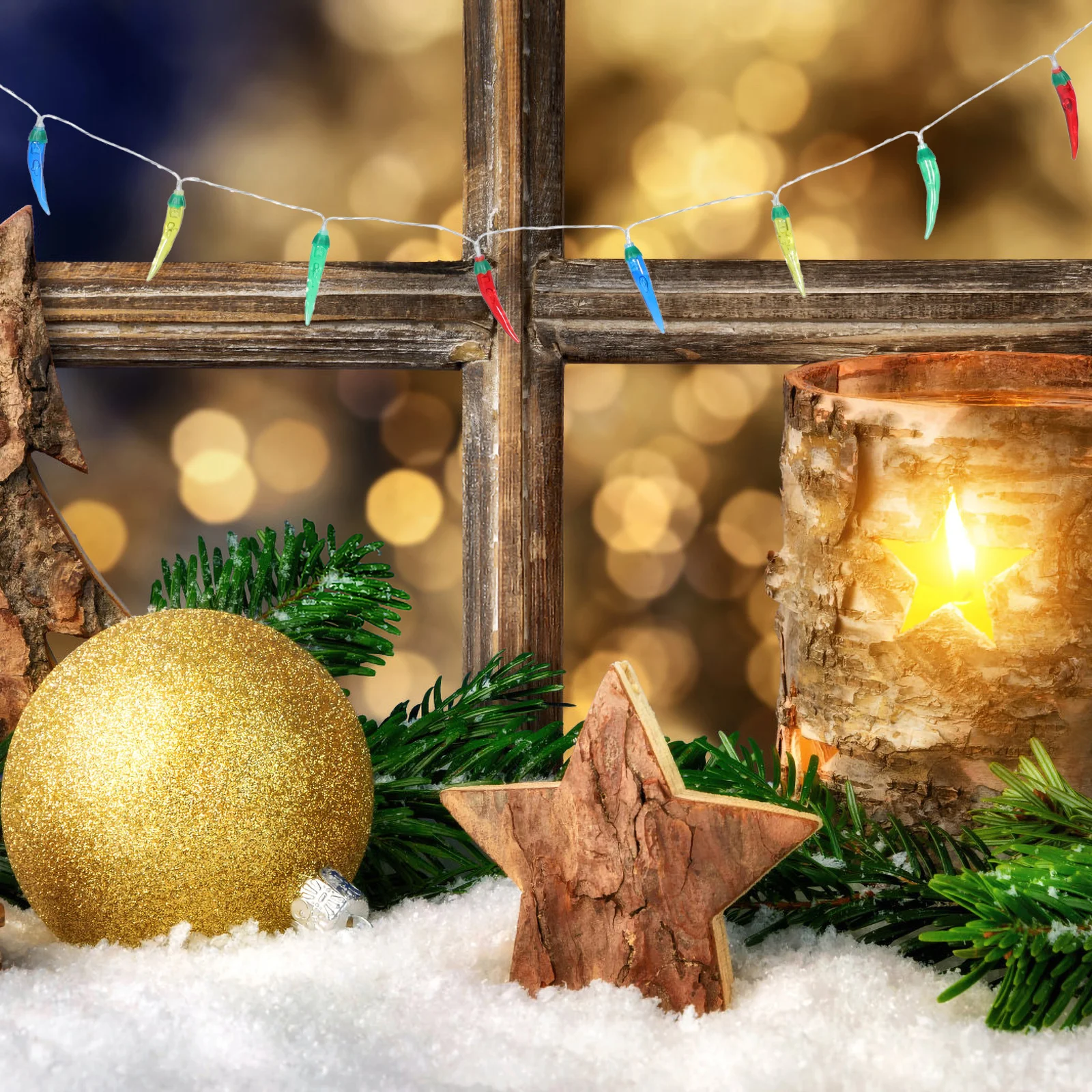 سلسلة الفلفل الملونة Led أضواء الجنية لغرفة النوم ديكور الحفلات الجدة الفلفل الحار تحت عنوان أضواء معلقة الزخرفية #3