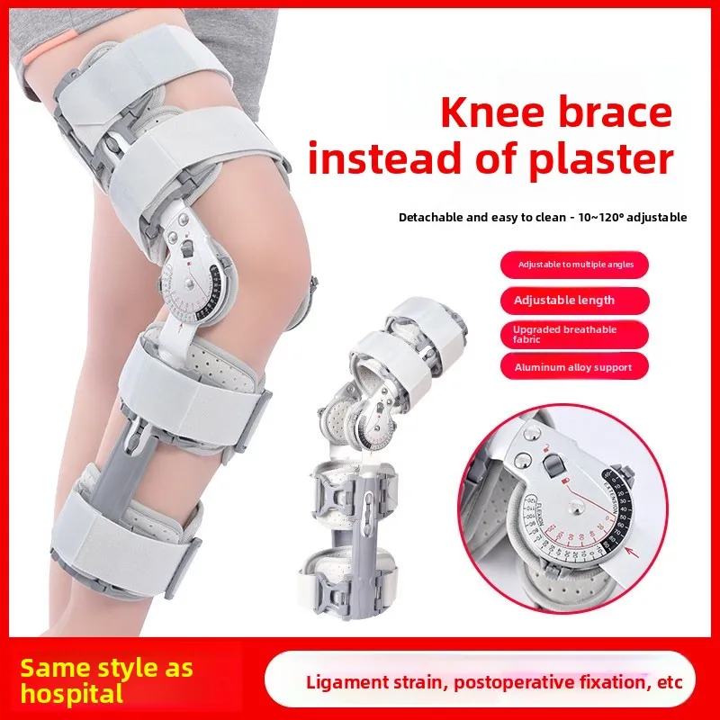 Adjustable Knee Brace Immobilizer Lower Leg Support for Fracture Meniscus Recovery Aid