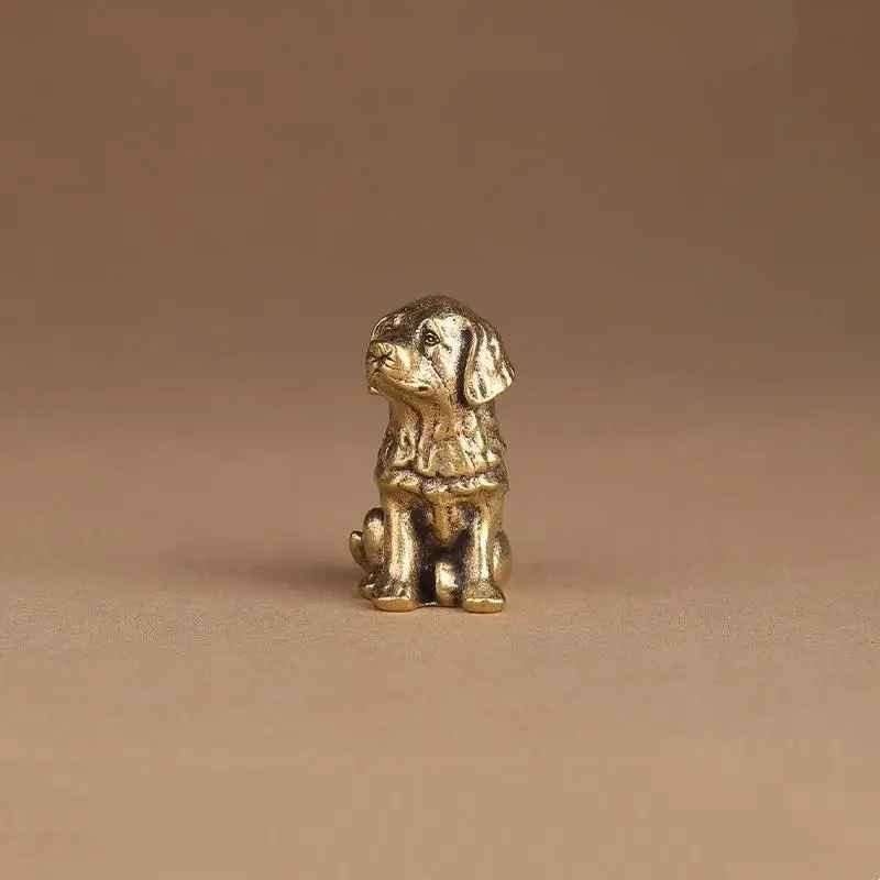 Antikes Kupferornament, reichlichmachender Messinghund, personalisiertes Retro-Sternzeichen-Hund-Ornament, Teetier, Tischdekoration – Detail 5