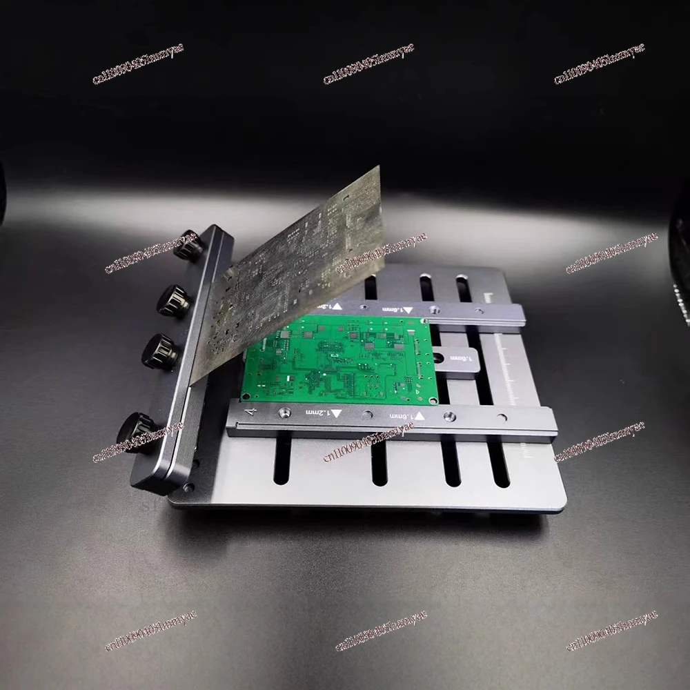 

Mini CNC Solder Paste Stencil Printer - Dual-Sided PCB Fixture with Laser-Etched Scales & Tool-Free Clamping Tool