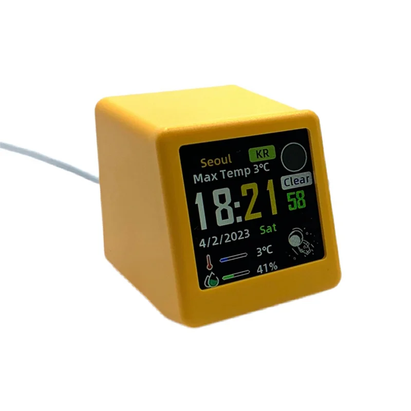 B21B Smart Touch Weather Station Wifi Desk Digital Analog Alarm Clock Small Album Photo Frame Mini Desk Clocks Home