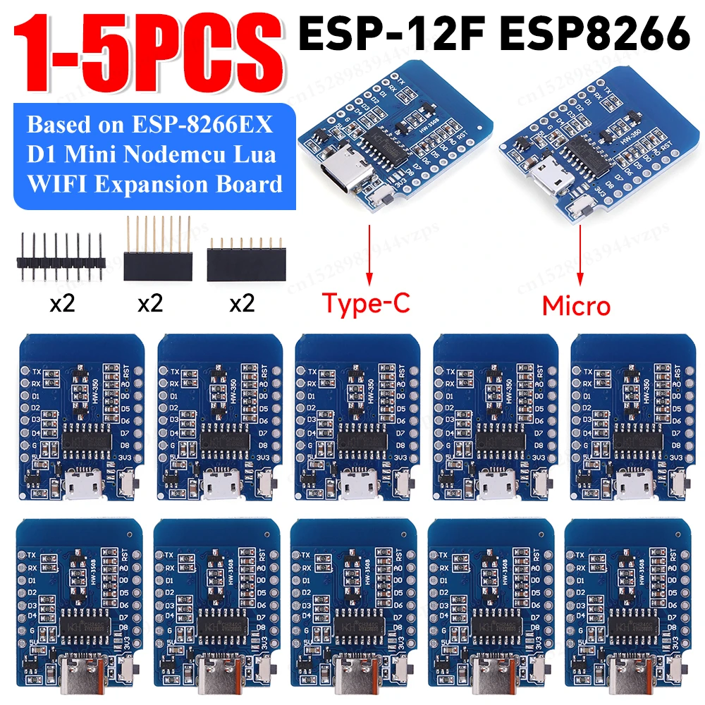 1-5 قطعة Type-C مايكرو USB D1 Mini NodeMcu ESP8266 ESP-12F Mini NodeMCU Lua 4M بايت واي فاي وحدة وحدة واي فاي لاسلكية لاردوينو