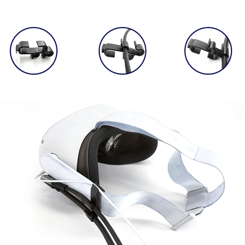 Зажим для кабеля, фиксатор для кабеля, пряжка, портативный зажим для шнура, органайзер для проводов, аксессуары для виртуальной реальности для Oculus Quest 2, гарнитура виртуальной реальности
