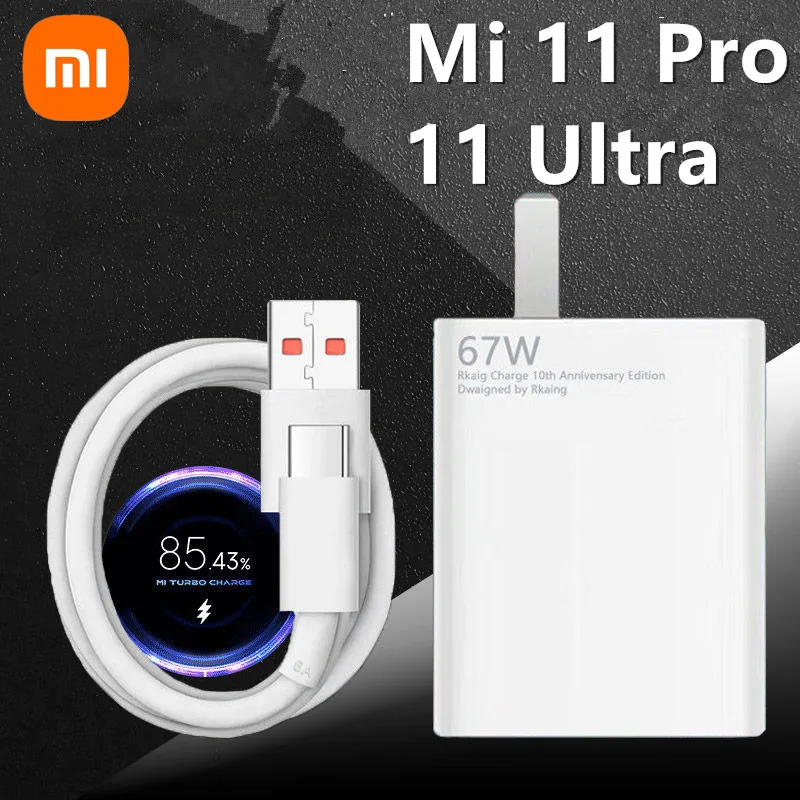 Caricabatterie originale Xiaomi 67W Turbo Fast Charge adattatore ue cavo Usb tipo C per Redmi Note 13 Pro Mi 13 Lite K60 K60E K50 CIVI 3 2