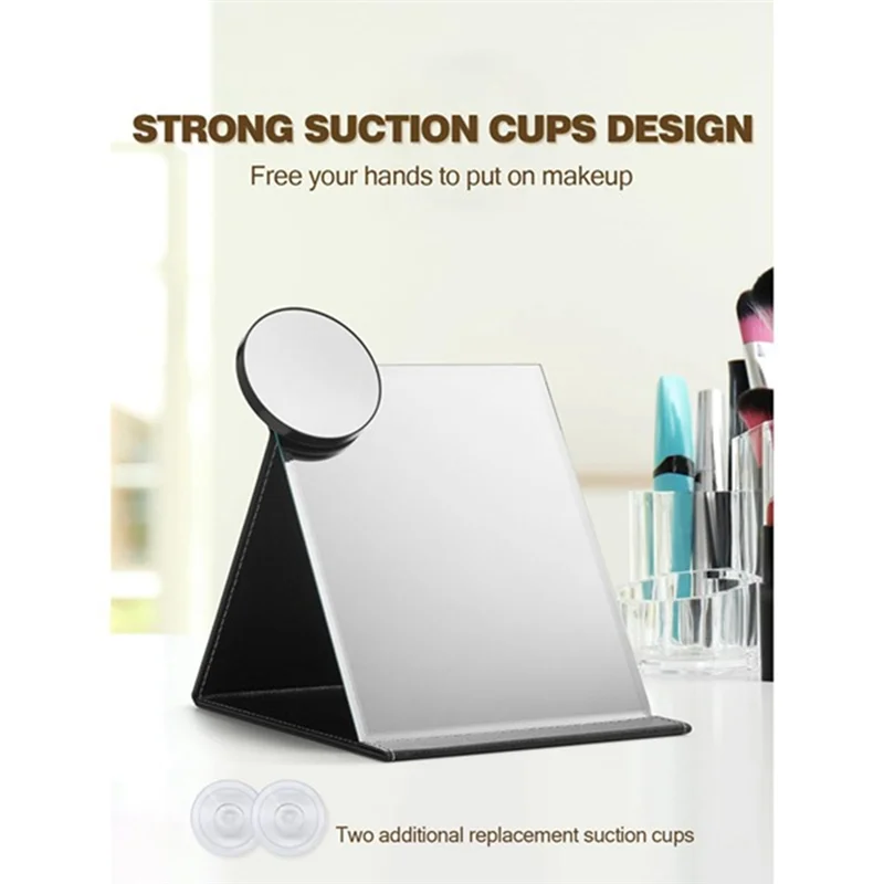 AEE3-Magnifying Mirror With Suction Cup Compact Durables Travel Makeup Mirror For Plucking Eyebrows Removing Blackheads