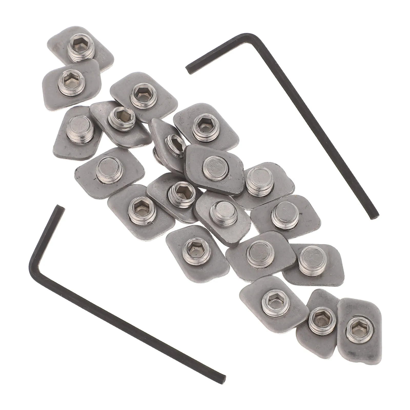 20 قطعة سدادة قفل من الفولاذ المقاوم للصدأ محدد نافذة الأمان للأبواب المنزلقة استبدال قفل باب منزلق معدني متين- #4