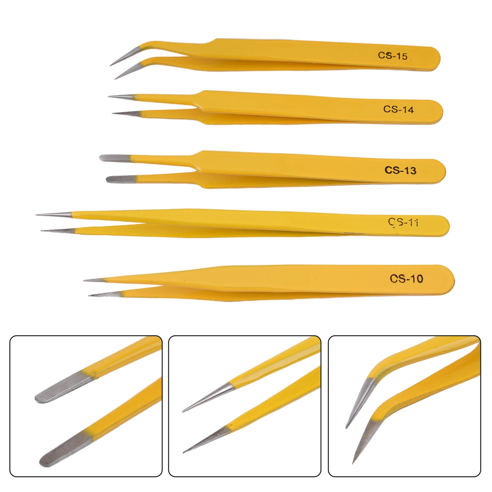 

Eyelash Curler Tweezers Anti-Static For Electronics Maintenance Tool Precision Tweezers Stainless Steel Tweezers Set