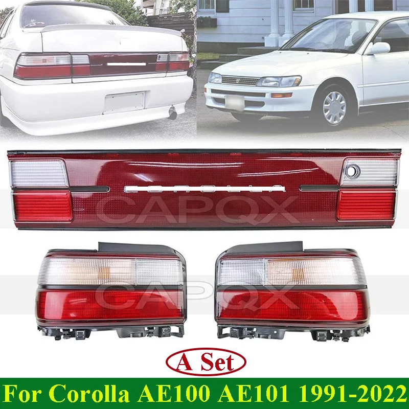 CAPQX A Set Tail Light Lamp Rear Number Light Frame License Plate For Toyota Corolla AE100 AE101 1991-2002 Rear License Panel