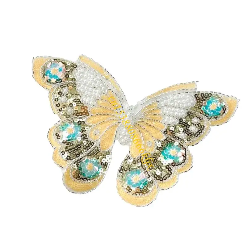 Sparkling Butterfly Design With Glittering Sequins Decoration For Clothing Accessories And Craft Projects 066C