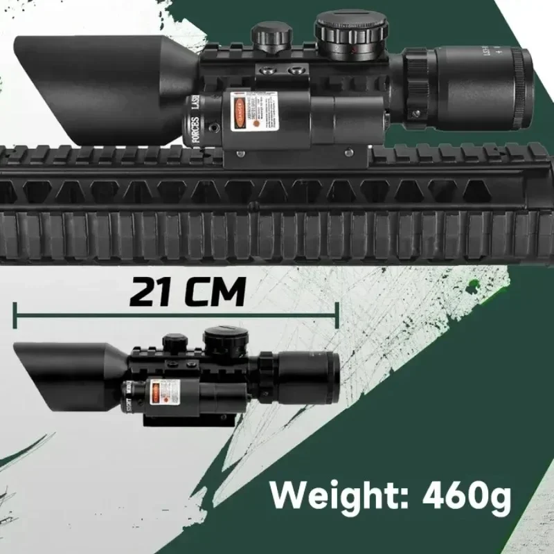 Imagem -05 - Rifle de Caça Âmbito para Carabina m3 Mildot Range Finder Reticle Riflescope 3x44 Vermelho Verde Iluminado Retículo 11 20 Trilho 310x42e