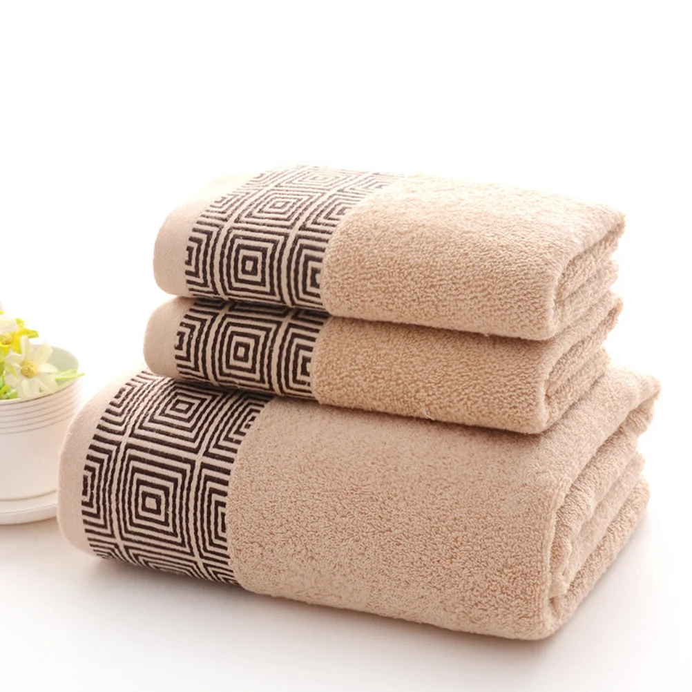 

3pcs Large Large Home Cotton Hotel Spa Use Coffee Cotton Blanket Wrap Bathing Towel Bath Towel Color Bed Bath Linens