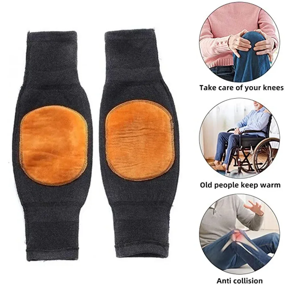 Cashmere Winter Knee Brace Thermal Leg Knee Warmer Sleeve for Women Men Wool KneePad Support for Joint Pain Tendonitis Arthritis