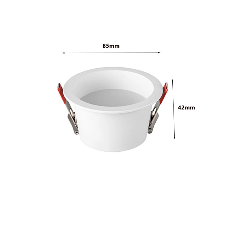 Faretto da incasso a LED antiriflesso 7W AC110V 220V Lampada da incasso a soffitto Pannello LED rotondo Down Lights Lampada astigmatica Tutto corpo in alluminio