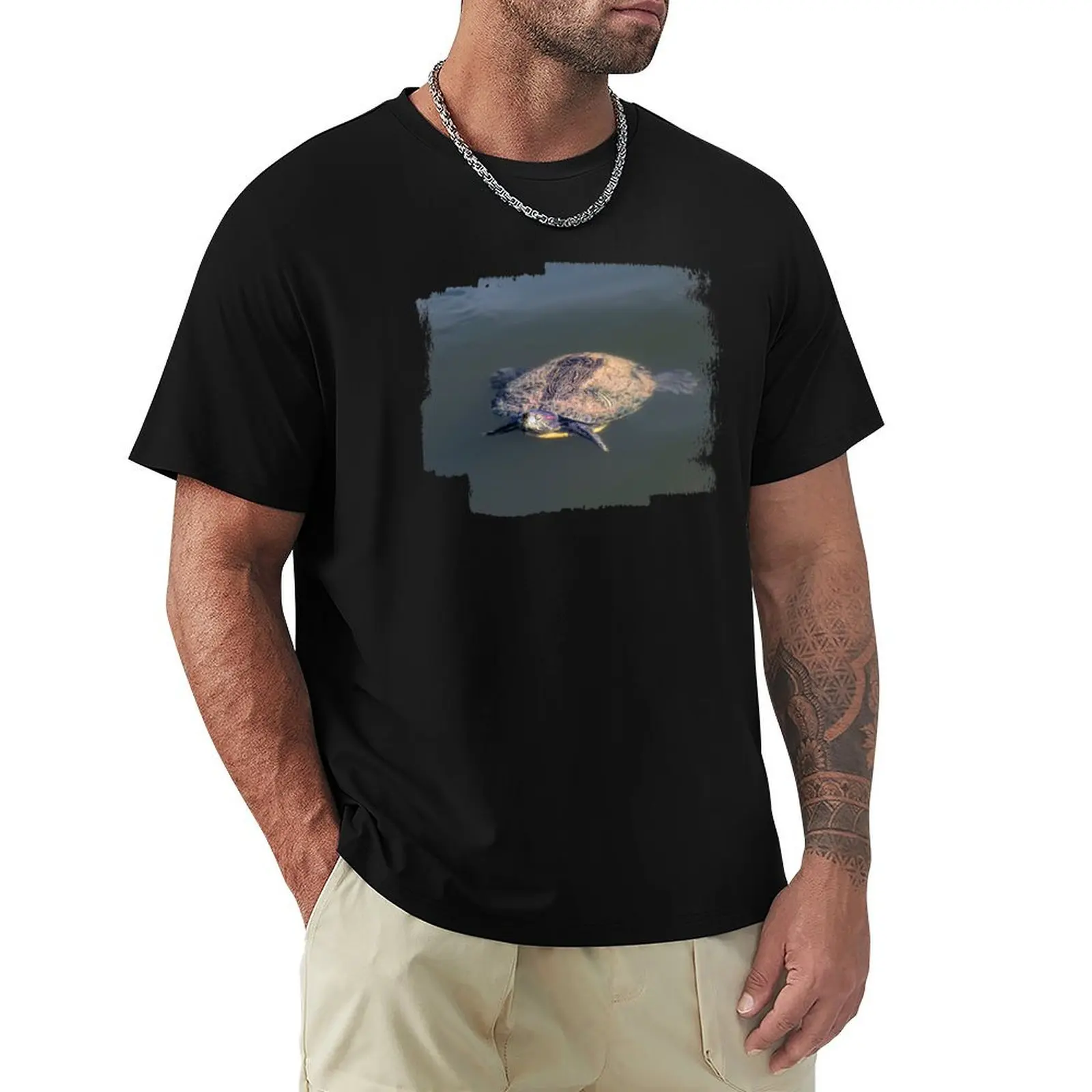 

Red Eared Slider Turtle T-Shirt luxury designer tshirts personalised man t shirt mens fashion