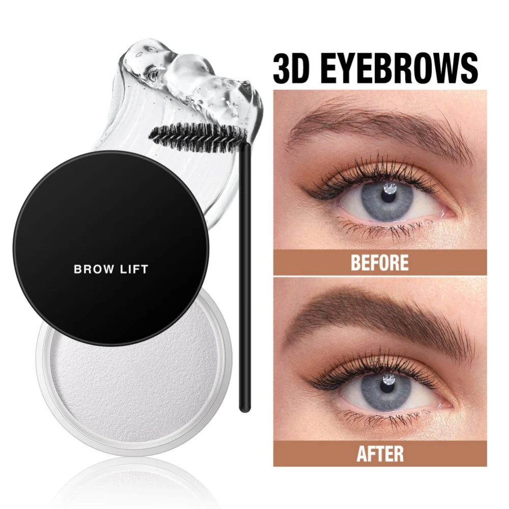 Wenkbrauw Styling Zeep Ogen Brow Lifting Kit Wax Stonger Hold Stay All Day Effect Pluizige Met Borstel Volume Textuur Schoonheid gezondheid