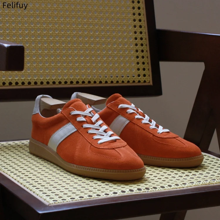 New Classic Retro Flat Men’s Casual Lightweight Sneakers Men Genuine Leather Sport Board Shoes Office Work Walking Footwear