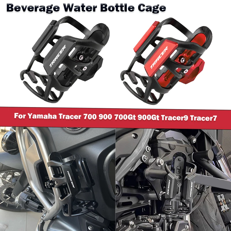 Motorcycle CNC Beverage Water Bottle Drink Cup Holder Mount For Yamaha Tracer 700 900 700Gt 900Gt 7GT 9GT 7 9 GT Tracer7 Tracer9