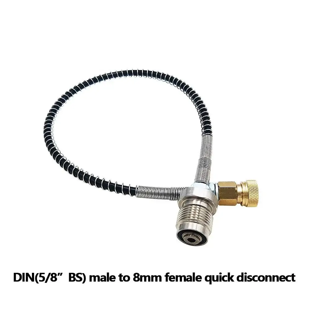 

New 50cm Length High Pressure Hose 8mm Diameter Professional Grade Diving Equipment Female Connector PCP Charging Adapter