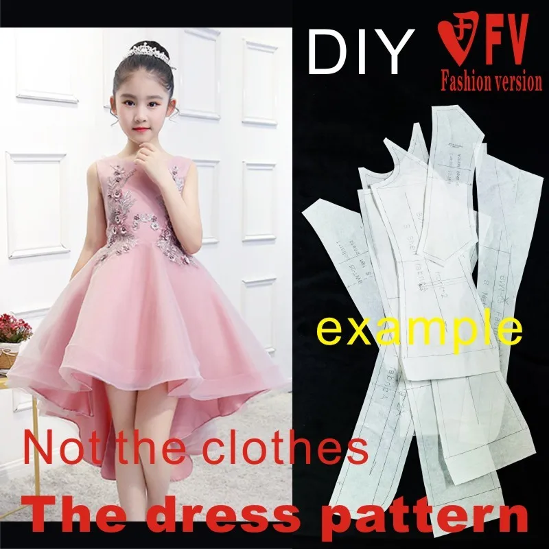 Sewing drawing Children's clothing sleeveless dress 1:1 physical paper sample CLQ39