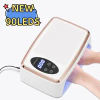 Secador de uñas con 90 LED, lámpara UV para curar todos los esmaltes de Gel, detección de movimiento, herramienta de salón de manicura y pedicura, gran espacio