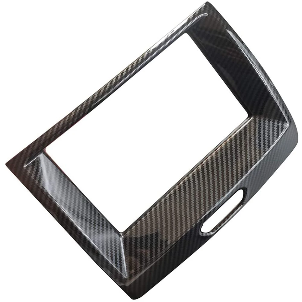 Leading-For Ford Ranger Everest Endeavor 2015+ Carbon Fiber Inner Center Navigation Cover Trim Frame Decorator Car Accessories