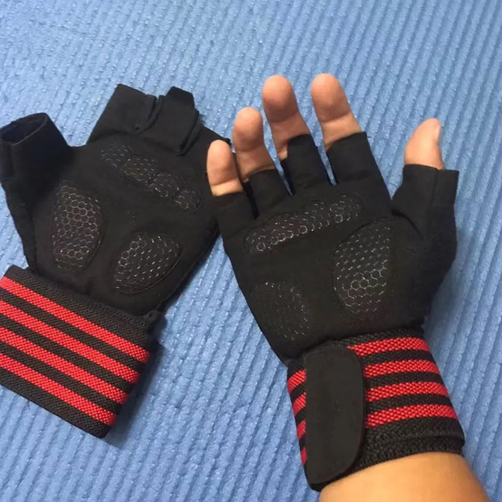 

1 Pair Breathable Anti-Slip Half Finger Cycling Gloves Shockproof Fitness Sports Riding Gloves For Outdoor Activities
