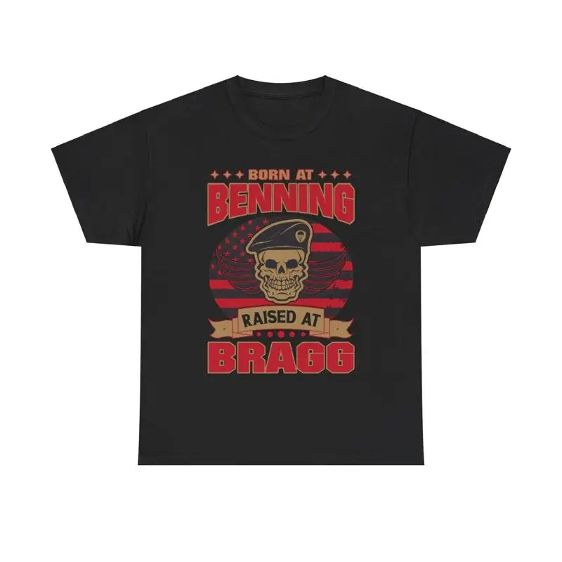 Camisa veterana aerotransportada Bandera de EE. UU. Nacida en Benning Raised Bragg T