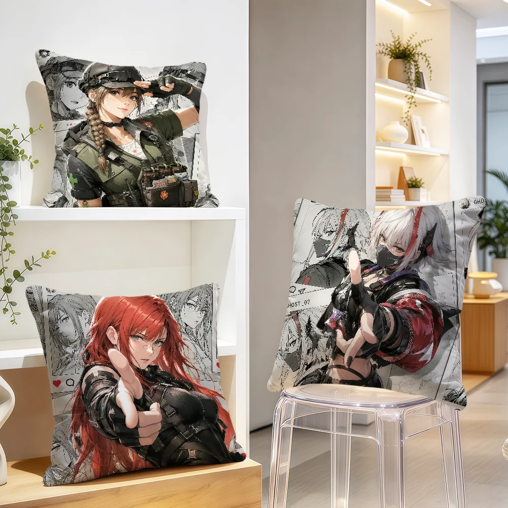 Game Delta Force Character Fanart Cushion Cover Soft Pillowcase Double Sided Sofa Home Living Room Decor Bed Club Hogar Gift