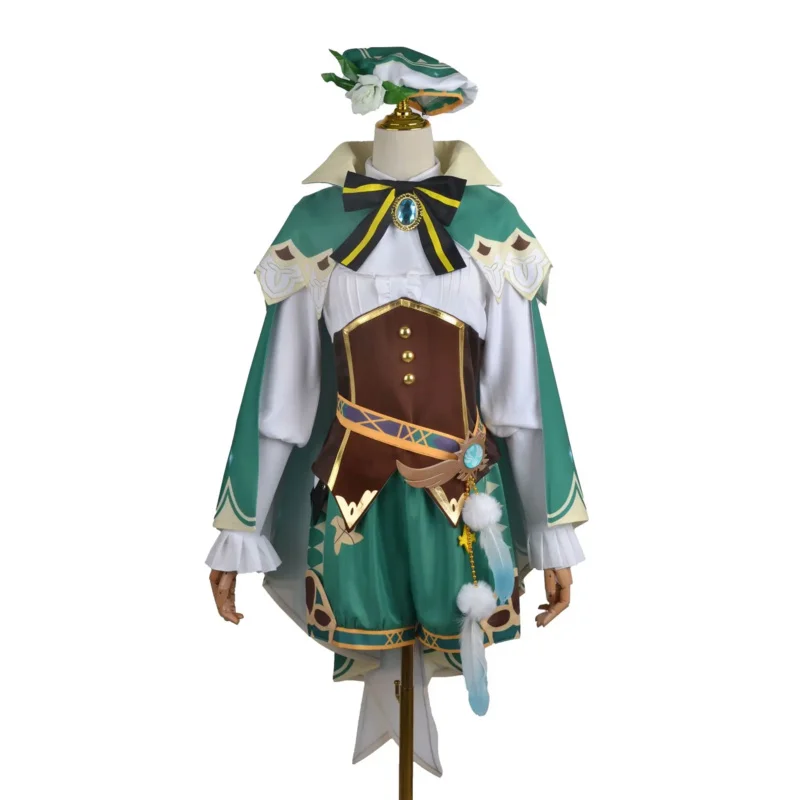 原神インパクト ission コスプレ衣装ウィッグ風の神バルバトス女性ゲーム制服スーツフルセットハロウィンカーニバル服