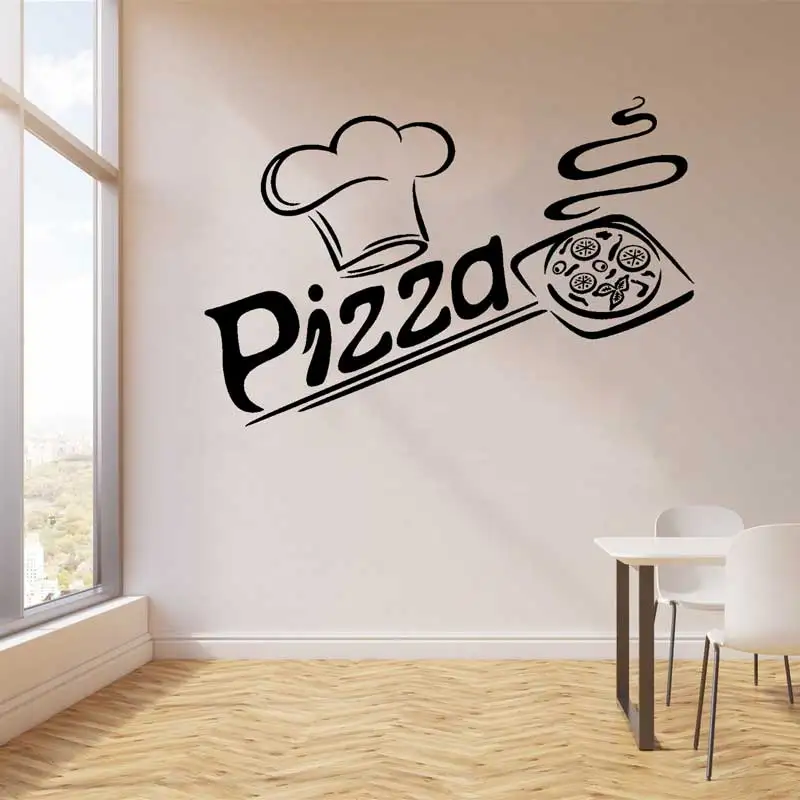 Sa Italian Pizzeria Restaurant Vinyl Wall Sticker Kitchen Door Showcase Window Glass Shop Recruit Interior Sticker Mural Gift 4