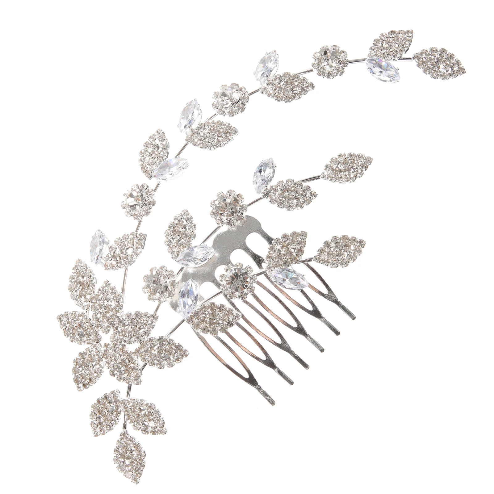 

Rhinestone Women Silver Color Jewelry Vintage Wedding Accessories Rhinestone Hair Pin Bride Headband Hair Decorations