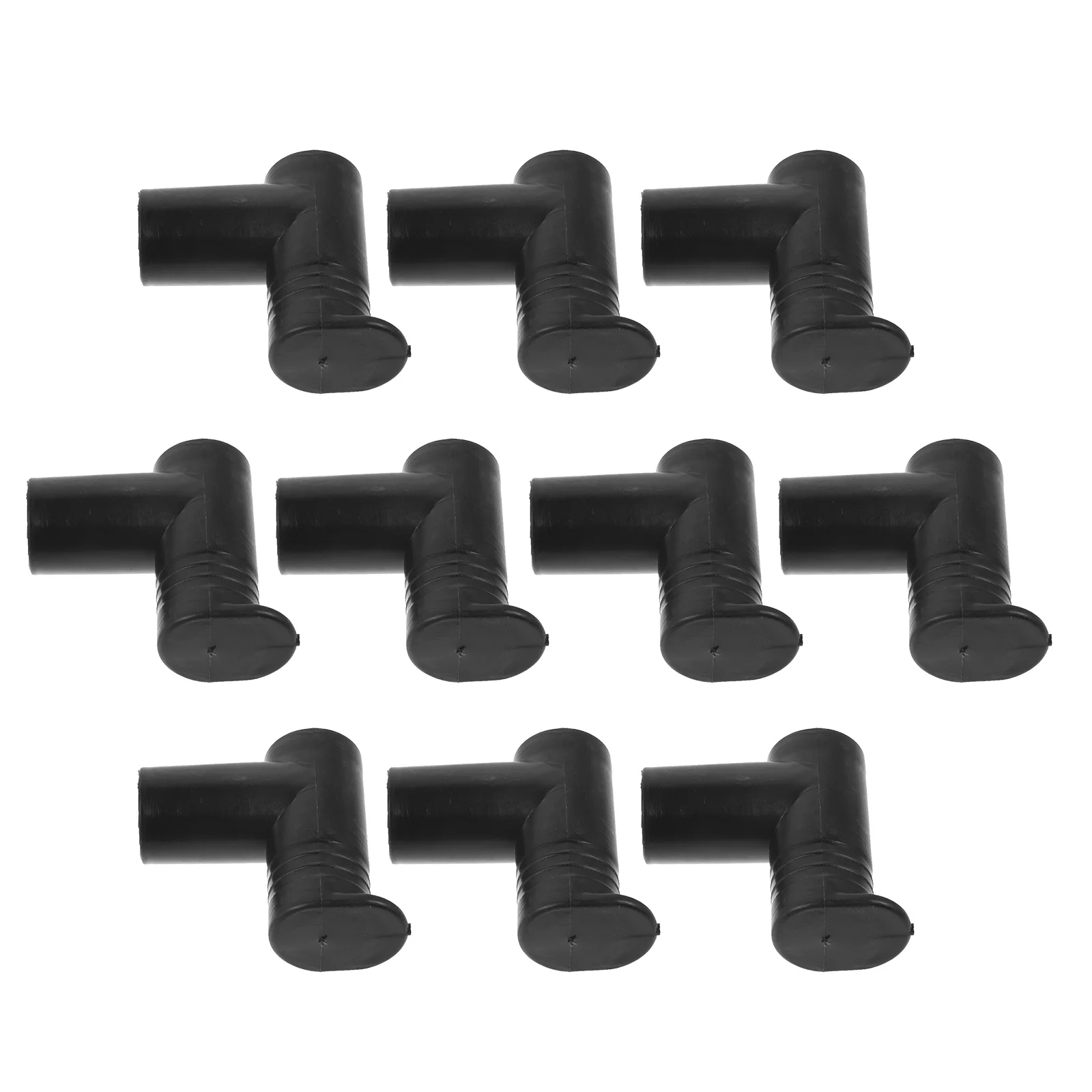 10Pcs Floor Standing Rack Connectors Plastic Right Angle Joints for Clothes Rods Dustproof Closet Pole End Caps