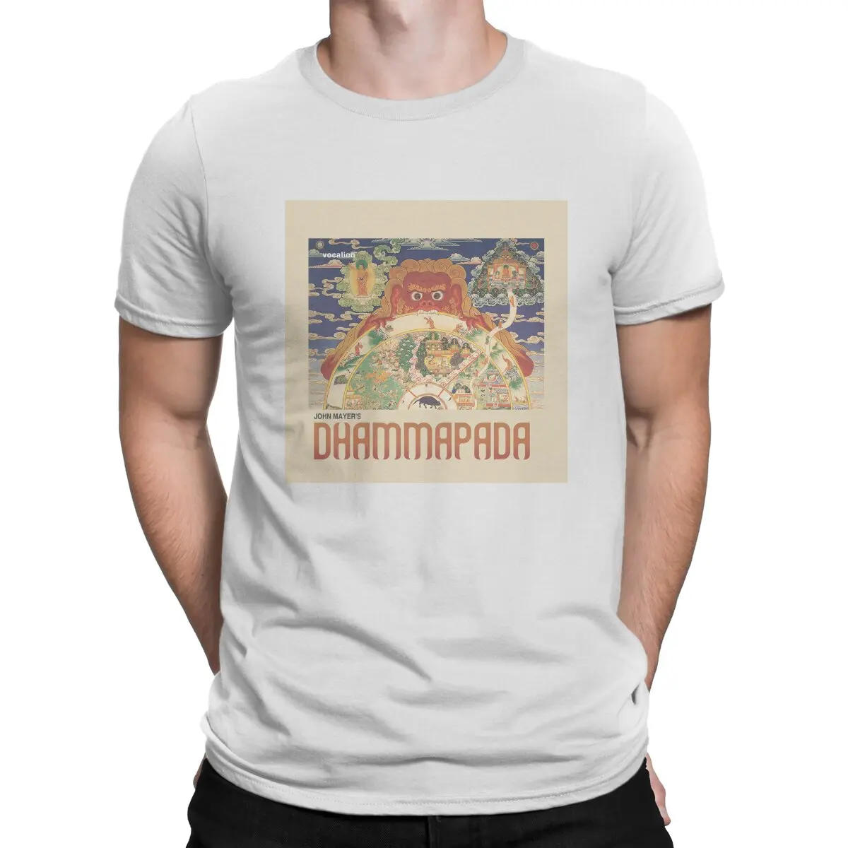 Men's T-Shirt Dhammapada Music Leisure Cotton Tee Shirt Short Sleeve J-John Mayer Singe T Shirt Crewneck Clothing Graphic