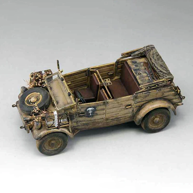 1:35 Scale Plastic German 82 Military Off-road Vehicle Model Adult Toys Cars Classics Gifts Collectible Souvenir Static Display