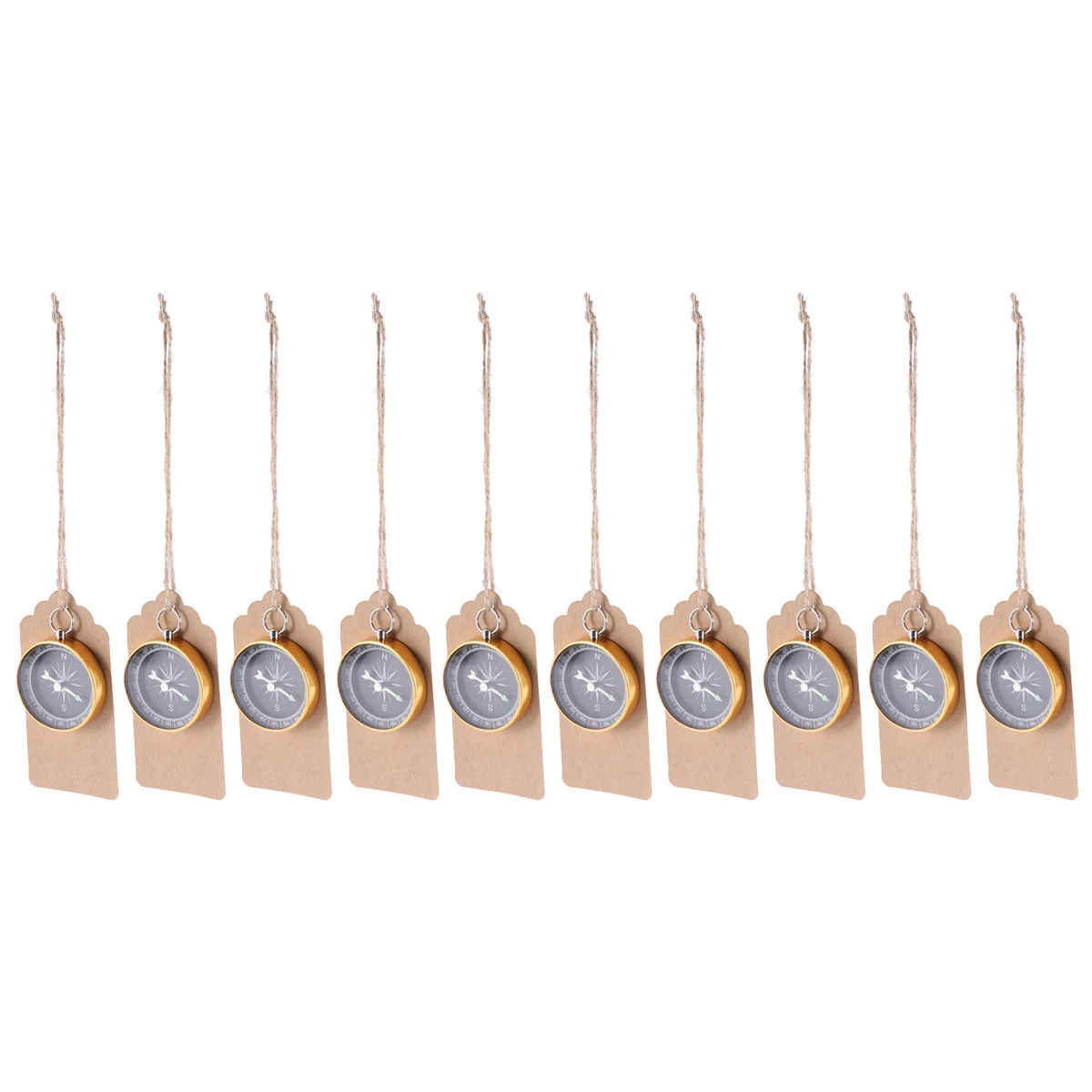

10pcs Compass Pendant Party Decorations Wedding Keychain Portable Mini Decoration Gifts For Family Friends Guests