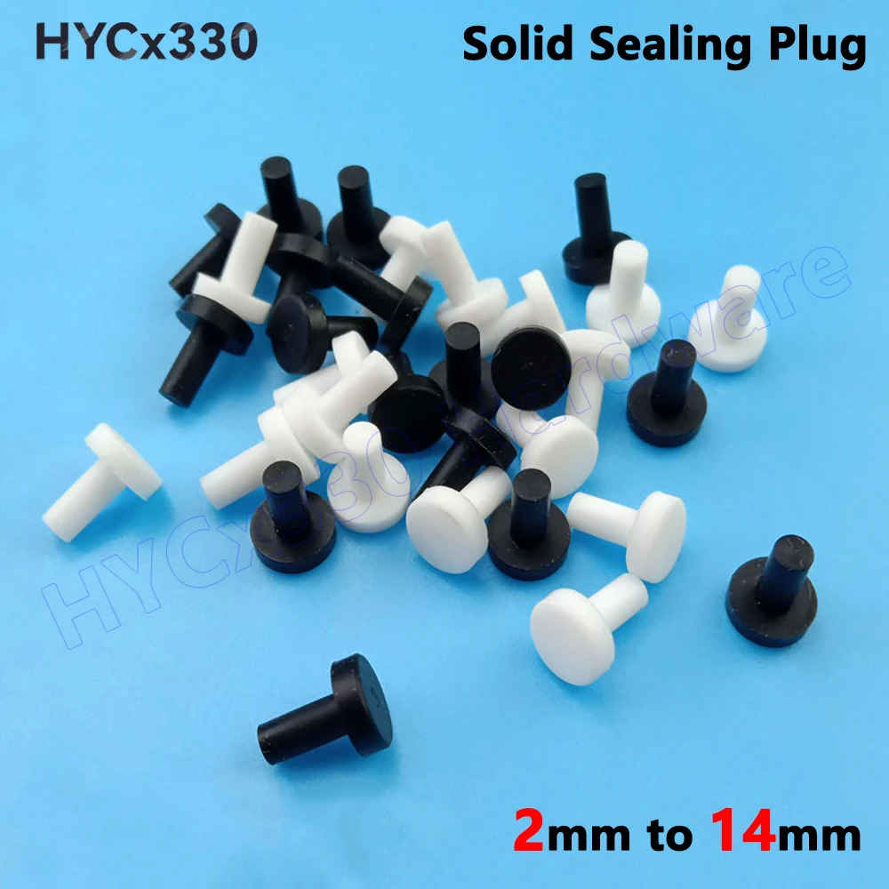 10PCS Solid Sealing Plug 2 - 14mm Silicone Rubber Hole Caps T-shaped Seal Stopper High TEMP Dustproof Plug Inserts Bungs End Cap