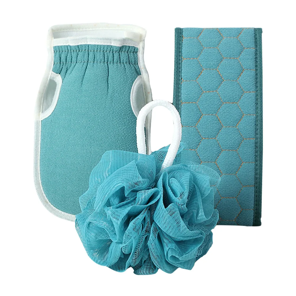 

1Set Bath Supply Set Rub Ball Back Strip Exfoliating Gloves Practical Towel for Arms Legs Chest Back Durability