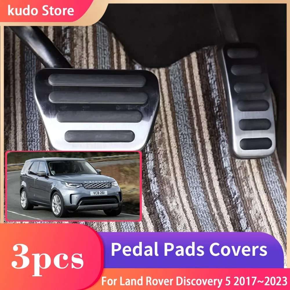 Car Brake Foot Pedal for Land Rover Discovery 5 L462 2017~2023 Accelerator Cover No Drilling Alloy Tray Interior Parts Acessorie