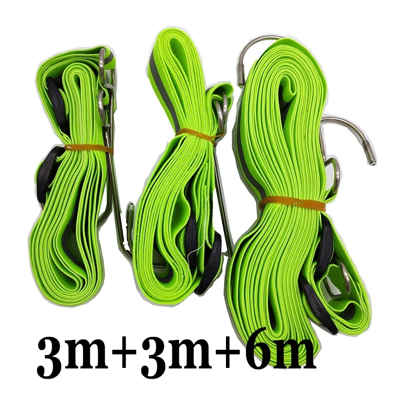 3m/6m Car Covers Elastic Adjustable Reflective Stripe Rope Easy Installation Rope Protect Cover From High Wind Multiple Use