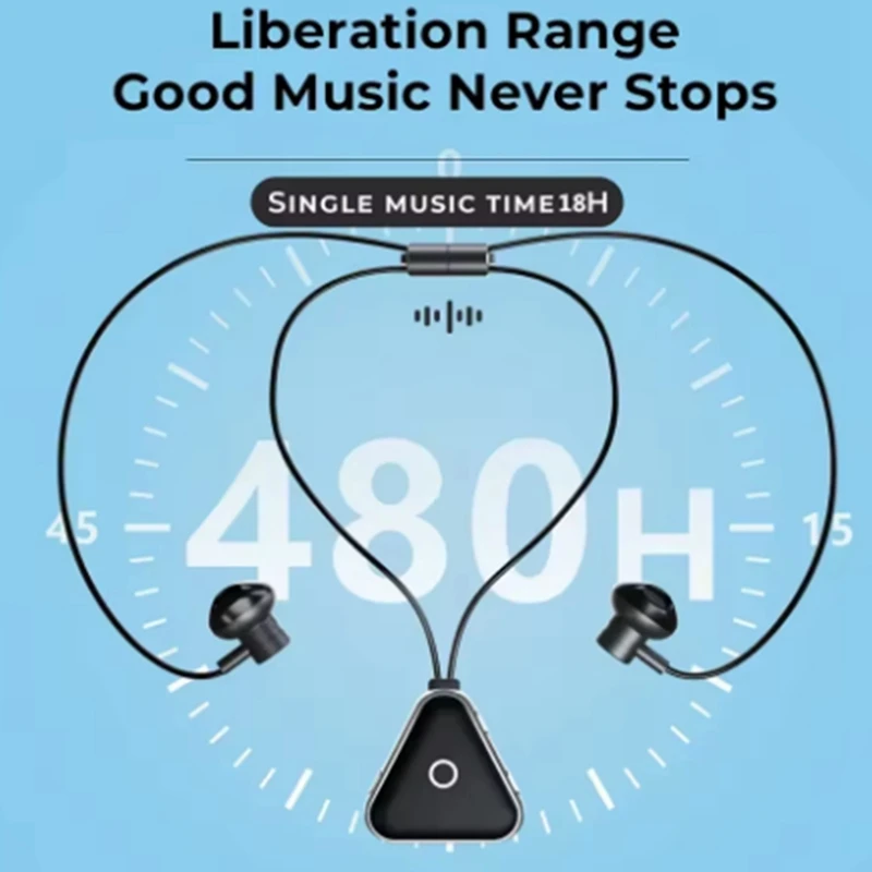 

Подвесные наушники B28 Bluetooth 5.3 — спортивные шейные наушники HIFI с воспроизведением 18 часов, магнитным дизайном и напоминанием о вибрации вызове — ABLA