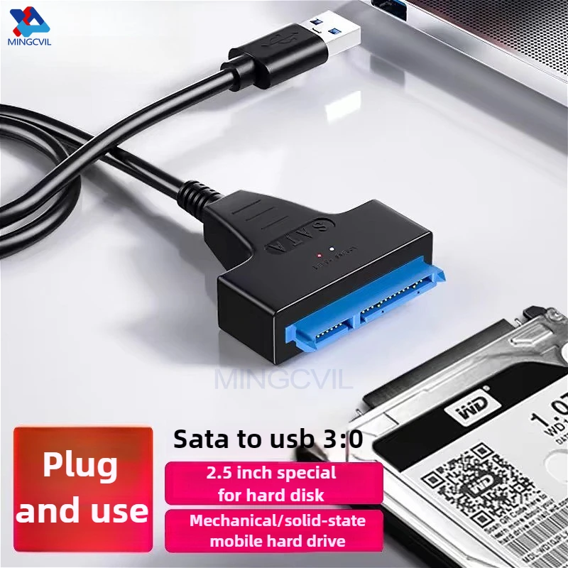 

MINGCVIL USB 3.0 к кабелю Sata для 2,5-дюймового внешнего жесткого диска SSD Адаптер жесткого диска SATA к USB Кабель-адаптер жесткого диска