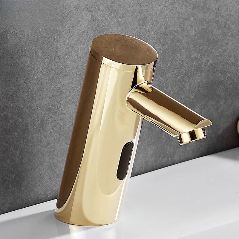 Gold Kitchen Touchless Faucet Infrared Sink Mixer Bathroom Smart Sensor Faucet Chrome Brass Vanity Auto Tap Hi-tech Basin Faucet