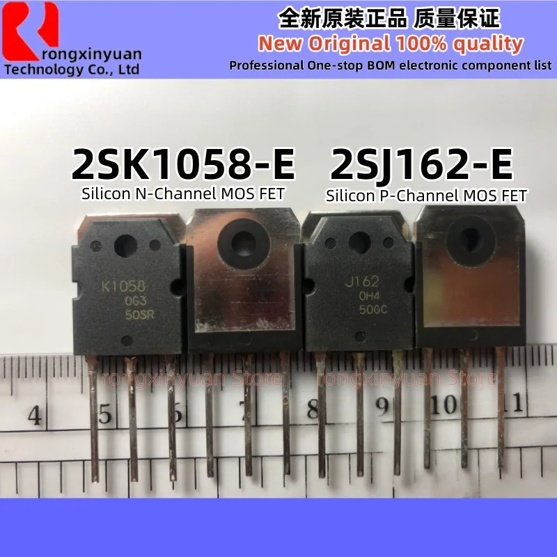 2SK1058-E 2SJ162-E  K1058  J162 TO-3P Complementary pair 2SK1058 and 2SJ162 Silicon N/P Channel MOS FET New 100% quality