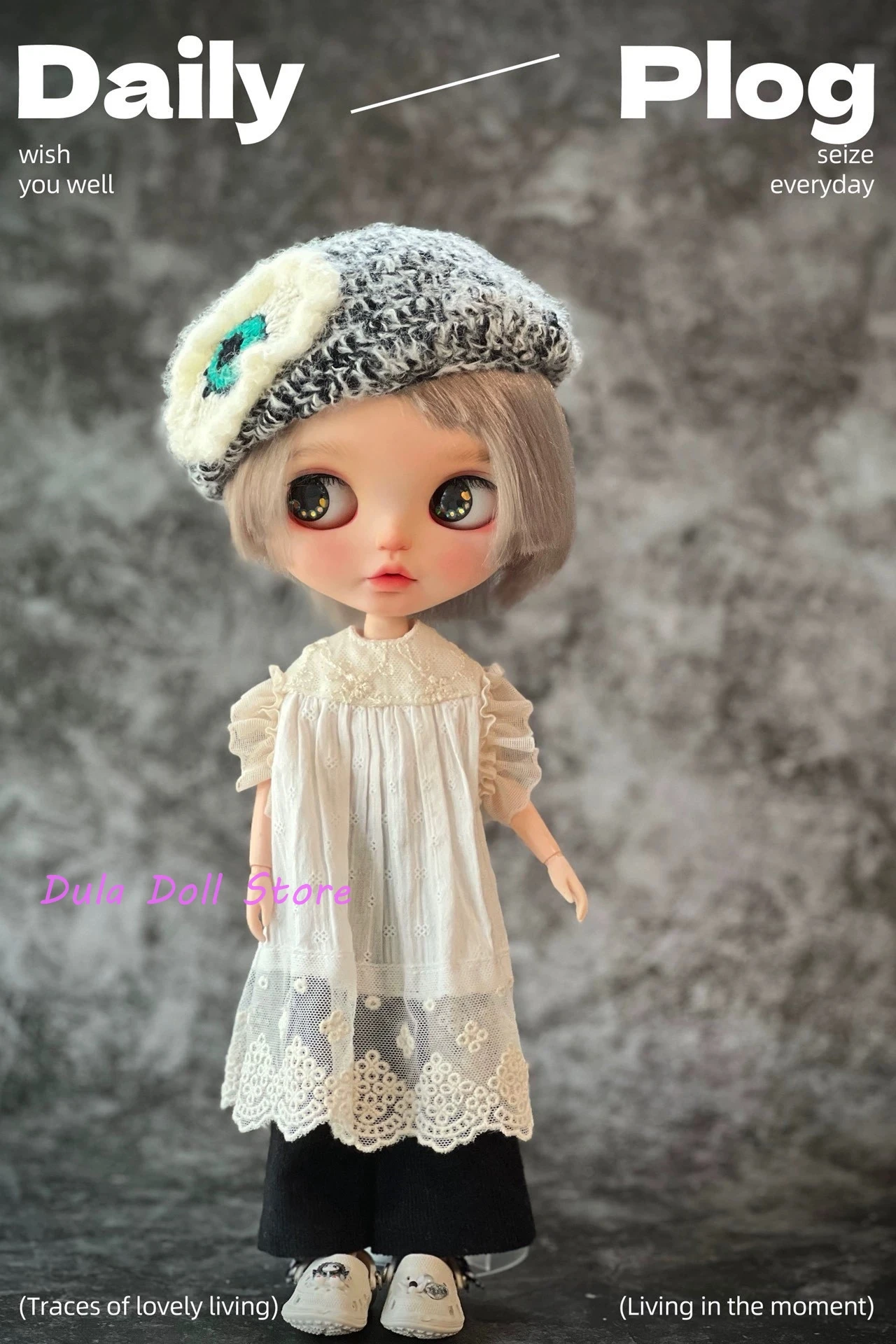 Ubranka dla lalek Dula, czarno-biały strój dla sióstr, pasuje do Blythe, Qbaby, ob24, ob22, Landazz, Landoudou, Azone, Licca, ICY, JerryB, 1/6