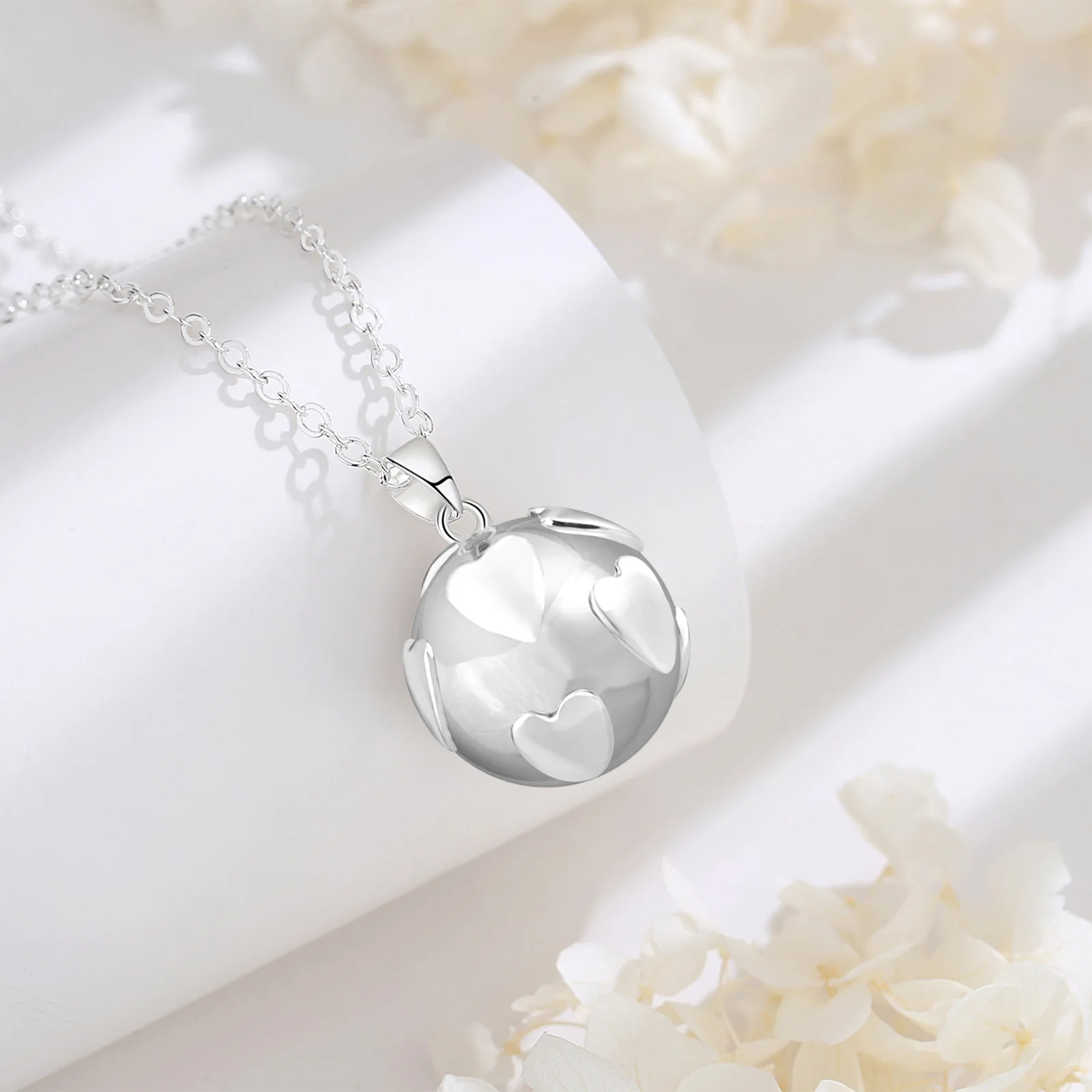 Eudora Bola de Grossesse Necklace Heart Angel Caller Musical Bell Pendant DIY llamador de ángeles Jewelry for Pregnant Women