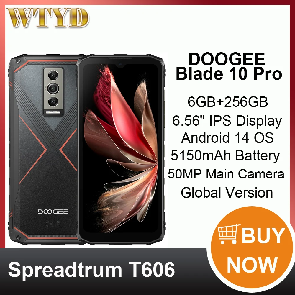 DOOGEE Blade 10 Pro Rugged Phone 6GB+256GB 6.56