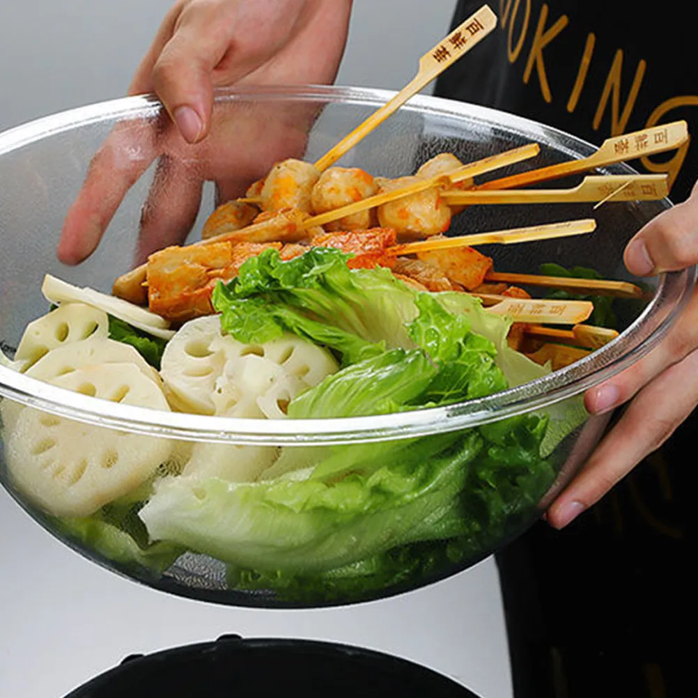 Malatang Plastic Salad Bowl Selection Dish Basin for Fruit Vegetable Egg Mixing Serving Food Storage Kitchen Home Bar Counter