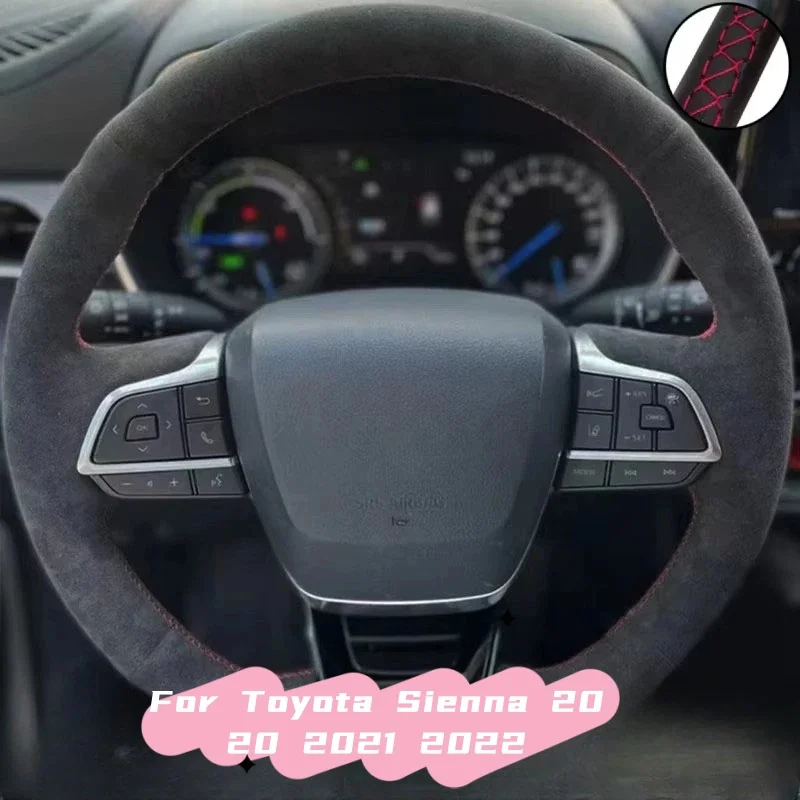 

Custom Car Steering Wheel Cover Suede For Toyota Sienna 2020 2021 2022 Highlander Auto Steering Wheel Cover Cars Accessories